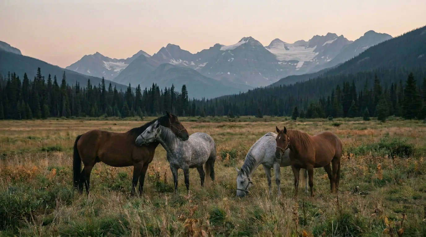 Chevaux en liberté, Les Écuries du Berlioz, Isère